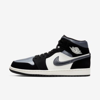 Nike Air Jordan 1 Mid SE - Férfi Jordan Cipő - Fekete/Szürke